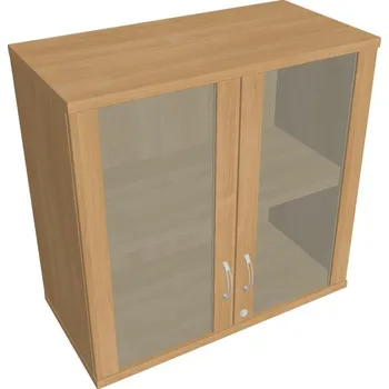 Policová skříň Skříň dveře sklo SZ 2 80 02 H (Horní) Zamykací - DUB , DUB