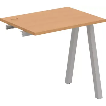 Psací stůl Stůl pracovní k řetězení úzký UE A 800 R - BUK , ŠEDÁ