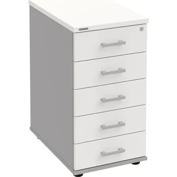 Zásuvkový kontejner Kancelářský kontejner K 35 C N - BÍLÁ , ŠEDÁ