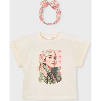 Dívčí triko Mayoral 3010 smetanové Rozměr: 122