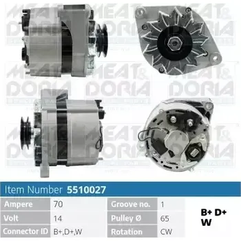 Autoelektrika MEAT & DORIA Alternátor MAD 5510027