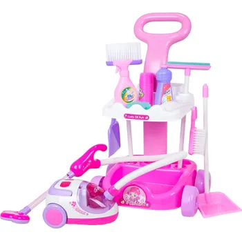 Dětská kuchyňka Ramiz Čistící sada růžová + příslušenství