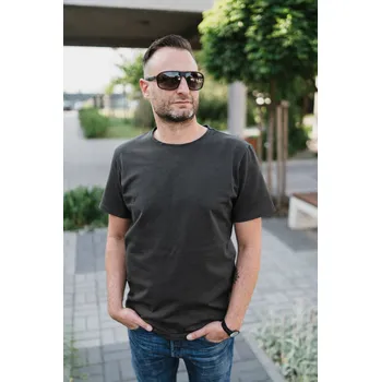 Pánské tričko Kulišárny Tričko pánské basic MELANGE VELIKOST: XXL