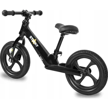 Odrážedlo Rowerek biegowy czarny jeździk kola 12” pevný rám kolo pro děti lehké