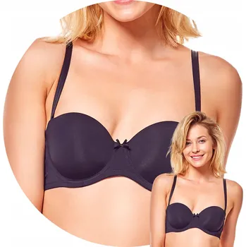 Podprsenka Henderson podprsenka bardotka, balkonetka černá velikost 75F