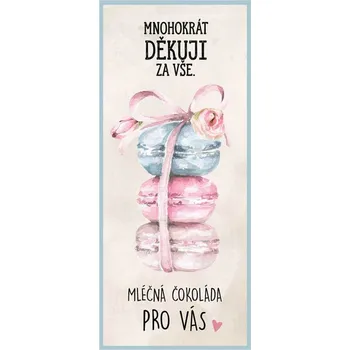 Cukrovinka Dárková mléčná čokoláda 100 g - Děkuji