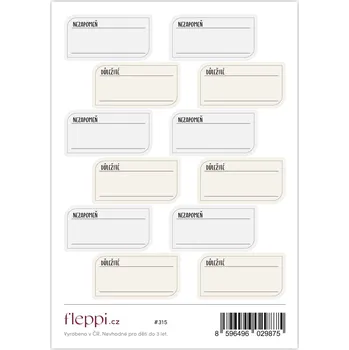 samolepka Fleppi Samolepky Důležité - box