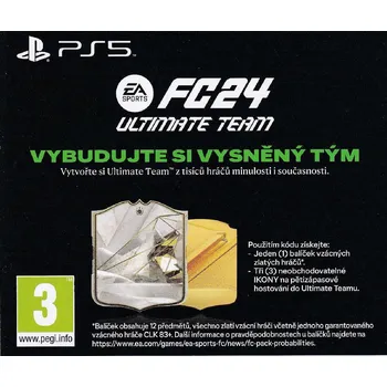 Hra pro PlayStation EA SPORTS FC 24 Ultimate Team balíček rozšíření, voucher (PS5)