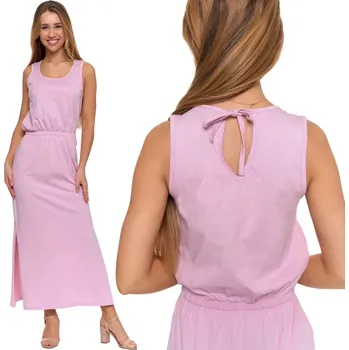 Dámské šaty ŠATY dámské MAXI s Rozparkem Dlouhé Letní Šaty Elegantní MORAJ XXL