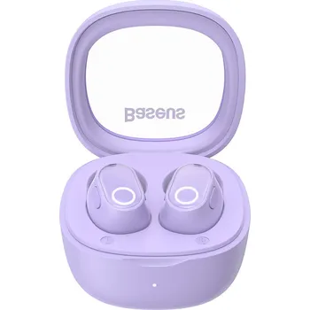 Sluchátka Baseus - Bezdrátová sluchátka Bowie WM02 (NGTW370205) - Bluetooth 5.3, TWS, do uší, s mikrofonem - fialová