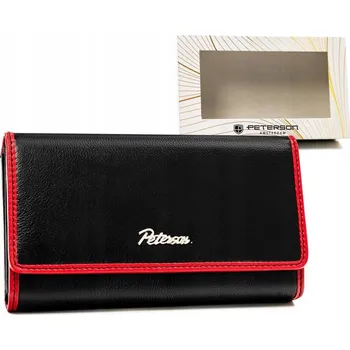 Peněženka Peterson dámská peněženka z pravé kůže, černá