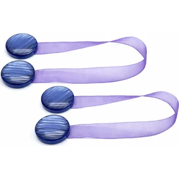 Příslušenství pro záclonu a závěs Magnetické spony na závěsy 2 ks - modrofialové