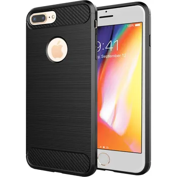 Pouzdro na mobilní telefon Techsuit - Karbonový silikon - iPhone 8 Plus - černý