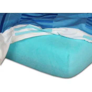Prostěradlo Froté prostěradlo do postýlky 70x140 EXCLUSIVE světle tyrkysové
