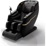 Relaxační masážní křeslo s vyhříváním a Bluetooth, černé