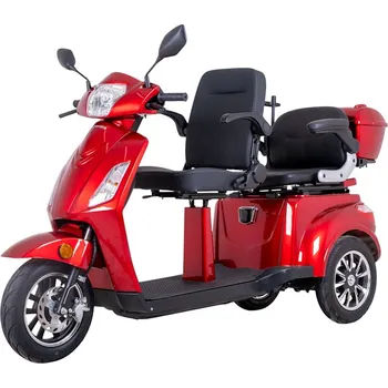 Elektrický invalidní skútr Elektrický tříkolový vozík inSPORTline Zorica Duo dvoumístný - červená