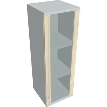 Policová skříň Skříň dveřová SZ 3 40 02 P H (pravá, horní) Zámek jednoduchý - AKÁT , ŠEDÁ