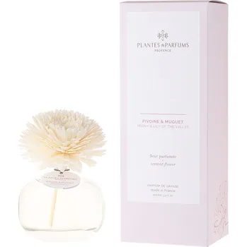 Aroma difuzér Plantes et Parfums de Provence Pivoine & Muguet Vonný difuzér s květinou, 100 ml