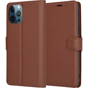 Pouzdro na mobilní telefon Techsuit - Kožené pouzdro - iPhone 12 Pro Max - hnědé