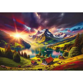 Dětské zboží Puzzle Art Puzzle Na úpatí Alp, 500 dílků