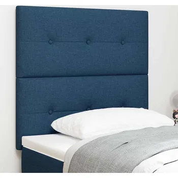 vidaXL Výškově nastavitelné čelo postele s čelo Modrá 90 cm textil [3337801]