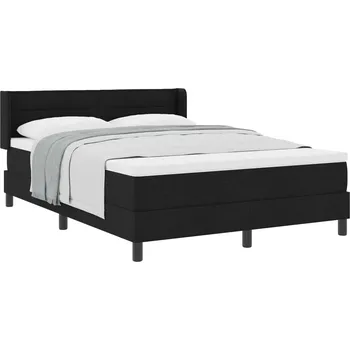 Postel vidaXL Postel s boxspringem s matrací Černá 200 x 160 cm Polyester [3341050]