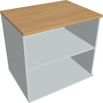 Policová skříň Skříň otevřená stolová SP 80 60 N (léta napříč) - DUB , ŠEDÁ