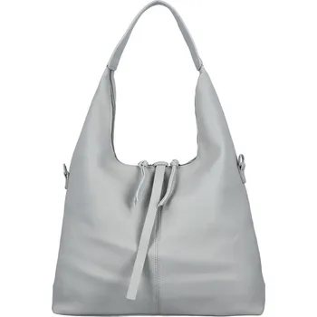 Kabelka Módní dámská koženková kabelka na rameno Marixa, světle šedá