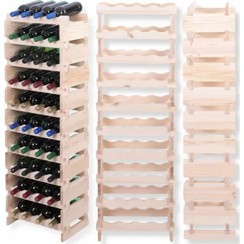 Stojan na víno Stojan na víno modulární regál na lahve 10x4 lahví VELKÝ MONTÁŽ BEZ NÁŘADÍ