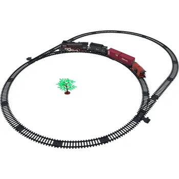 Vláček a vláčkodráha Ramiz Retro vláček se světly, zvukem a funkcí kouře 138cm