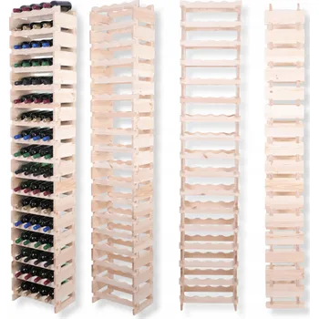 Stojan na víno Stojan na víno modulární regál na lahve 17x4 lahví VYSOKÝ BEZ NÁŘADÍ