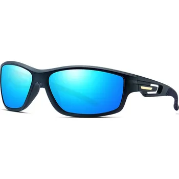 cyklistické brýle Techsuit - Brýle na kolo (201910) - pro cyklistiku a sportovní outdoorové aktivity, polarizované, obdélníkové, unisex - modré