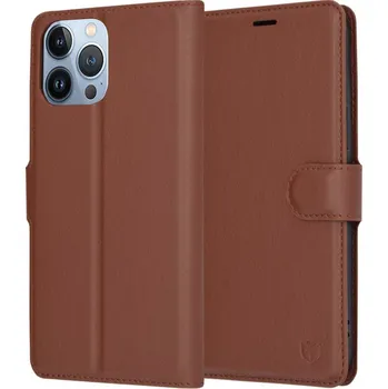 Pouzdro na mobilní telefon Techsuit - Kožené pouzdro - iPhone 13 Pro Max - hnědé