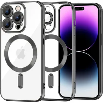 Pouzdro na mobilní telefon Techsuit - Luxusní křišťálový MagSafe - iPhone 14 Pro Max - černý