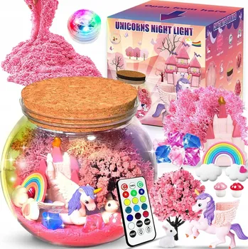 Obraz Sada Jednorožec na Zdobení Sklenice LED DIY Hračka Dárek