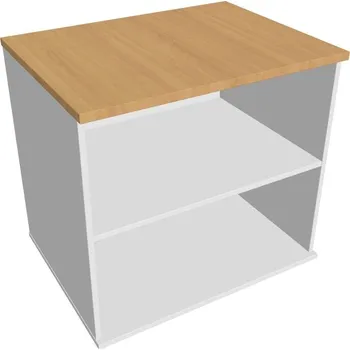 Policová skříň Skříň otevřená stolová SP 80 60 P (léta podél) - BUK , BÍLÁ