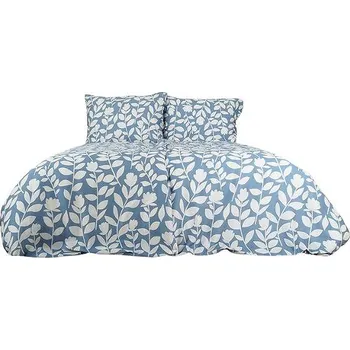 Povlečení B.E.S. - Petrovice Povlečení Deluxe z bavlněného saténu 140 × 200 + 70 × 90 cm - Blue Flowers