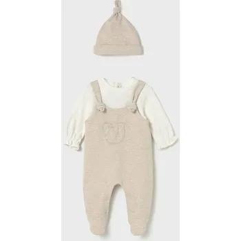 Dupačky a kojenecká čepička Mayoral Newborn 2602.2B.Newborn.9BYA béžová 12X, vel. 70
