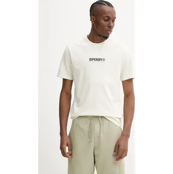 Pánské tričko Bavlněné tričko Superdry M1012116A.1KZ béžová 12X, vel. L