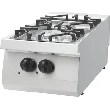 Sporák Heavy Duty sporák – 2 hořáky – samostatná jednotka – hloubka 70 cm – 15 kW – plyn