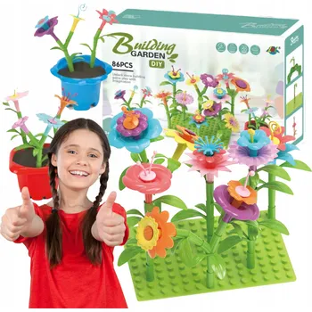 ostatní stavebnice STAVEBNICE KVĚTINY STAVEBNICE VZDĚLÁVACÍ KREATIVNÍ ZAHRADA VELKÁ SADA 86 DÍLŮ