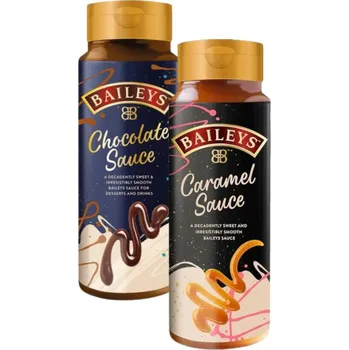 Omáčka Baileys čokoládová omáčka 200ml + Baileys karamel. omáčka s příchutí irského smetan. likéru 200 ml