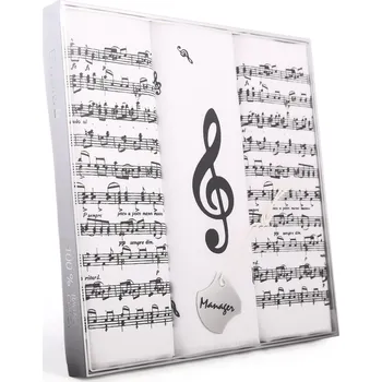 Látkový kapesník Pánské kapesníky 3 ks - NOTY - Dárkové balení