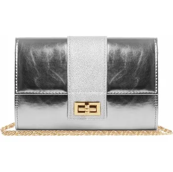 Kabelka Kabelka psaníčko Solome , eko kůže stříbrná