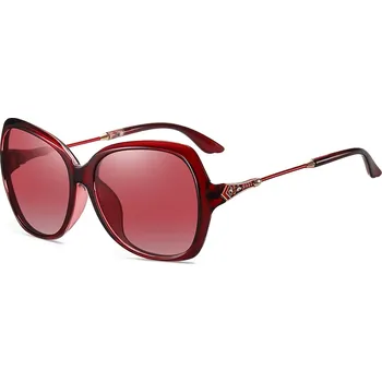 Sluneční brýle Techsuit - Sluneční brýle polarizační (8881) - pro ženy s UV ochranou, PC - červené