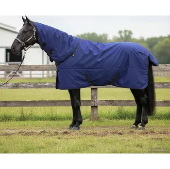 Jezdecké sedlo vidaXL Deka pro koně Tmavě zelená a černá 145 cm Polyester [42013124]