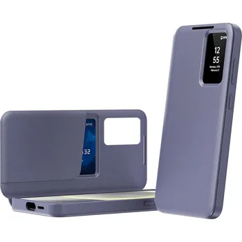 Pouzdro na mobilní telefon Flipové pouzdro Techsuit SmartView pro Samsung Galaxy A55 5G - Fialové