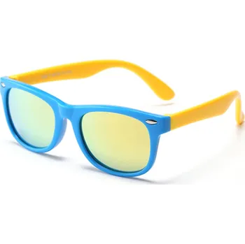 Sluneční brýle Techsuit - Sluneční brýle polarizační (D802) - pro děti, UV ochrana - žlutá / světle modrá