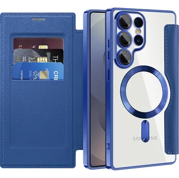 Pouzdro na mobilní telefon Techsuit - Pouzdro SmartMag Book - Samsung Galaxy S25 Ultra - modré