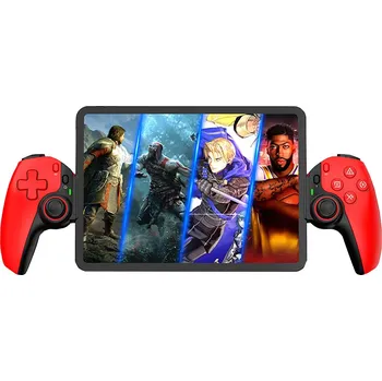 Tablet Techsuit - Bezdrátový ovladač (BSP-D9) - Gamepad pro tablety, telefony, Nintendo Switch/PS3/PS4, Bluetooth V5.2, 400mAh - červený
